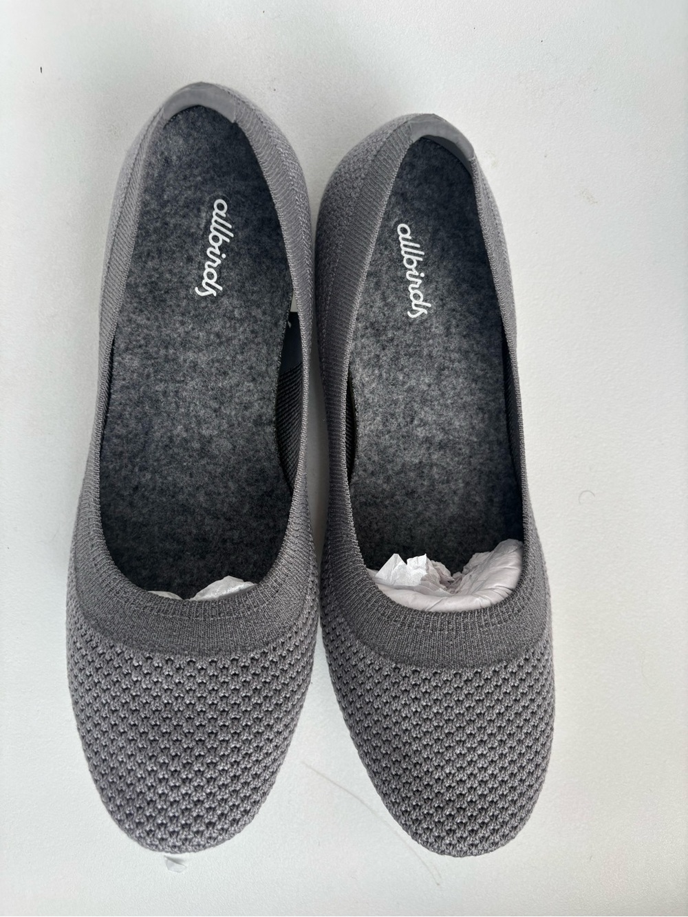 allbirds Gray Knit Ballet Flats
